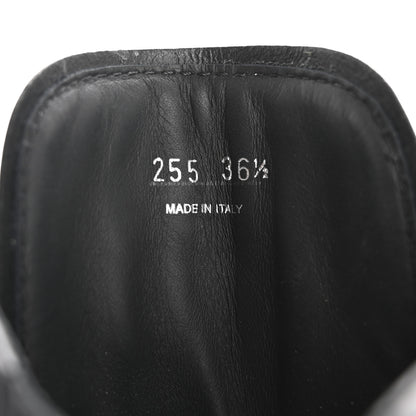 Prada Spazzolato Rois Nylon Metal Triangle Logo Monolith Pouch Pocket 55mm Boots 36.5 Black 9 of 9