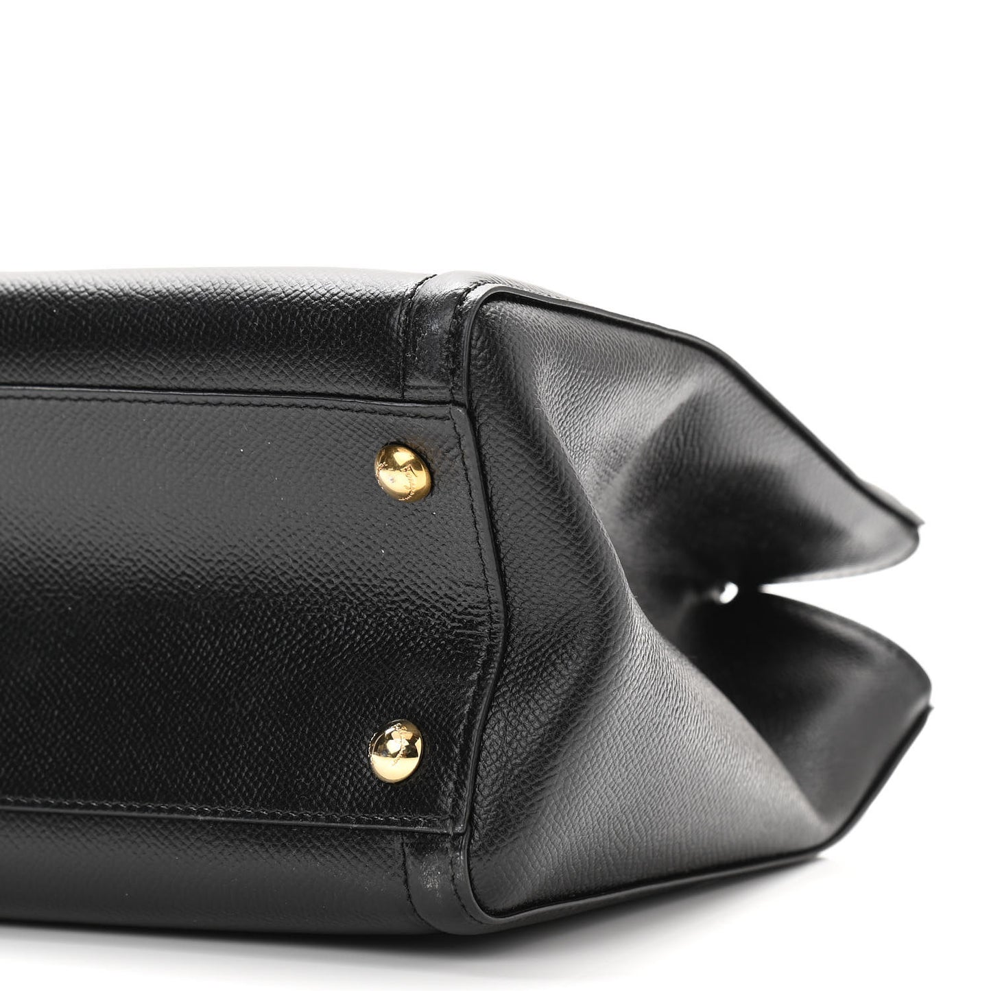 Hammered Calfskin Vara Bow Chain Tote Black