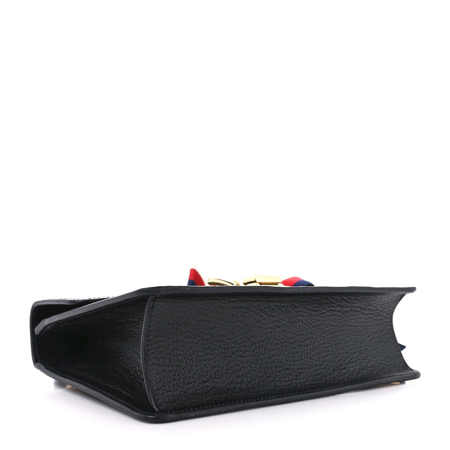 Textured Calfskin Bee Star Print Small Sylvie Shoulder Bag Black