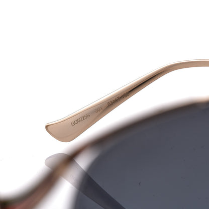 Gucci Metal Oversized Round Frame GG0225S Sunglasses Gold 5 of 8