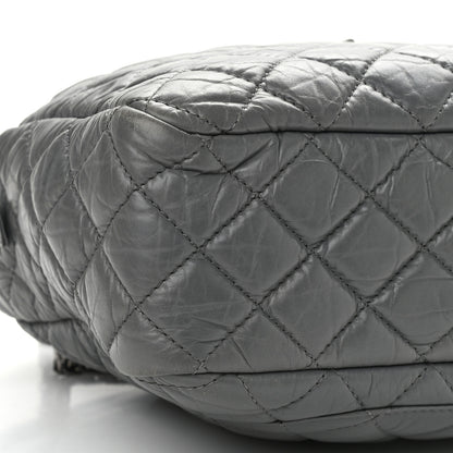 Chanel Aged Calfskin Quilted Large Reissue Camera Case Grey 9 of 11