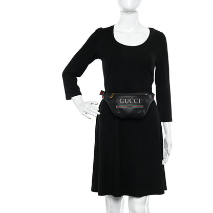 Gucci Grained Calfskin Small Logo Belt Bag Black 2 of 10