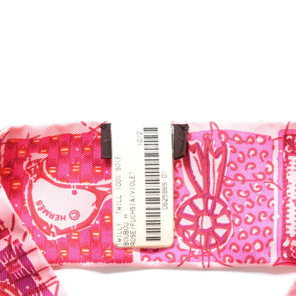 Hermes Silk Boubou H Twilly Rose Fuchsia Violet 4 of 4