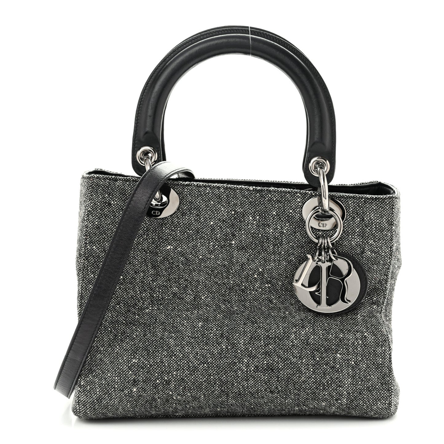 Canvas Medium Lady Dior Black