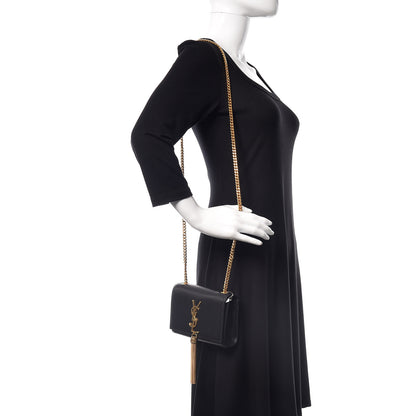 Saint Laurent Calfskin Small Classic Monogram Kate Tassel Satchel Black 2 of 9