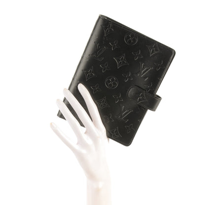 Louis Vuitton Mat Monogram Medium Ring Agenda Cover Black 2 of 6