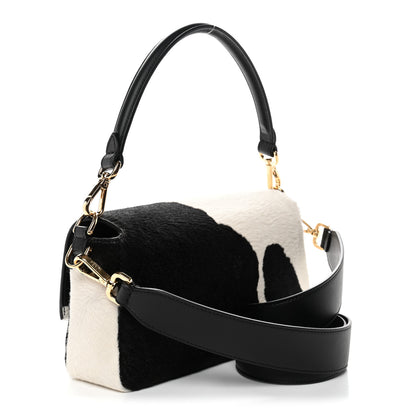 Fendi Calf Hair Baguette Black White 3 of 13