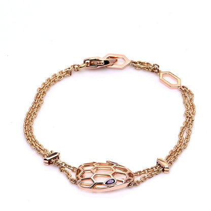Bulgari 18K Rose Gold Amethyst Serpenti Seduttori Bracelet 1 of 8