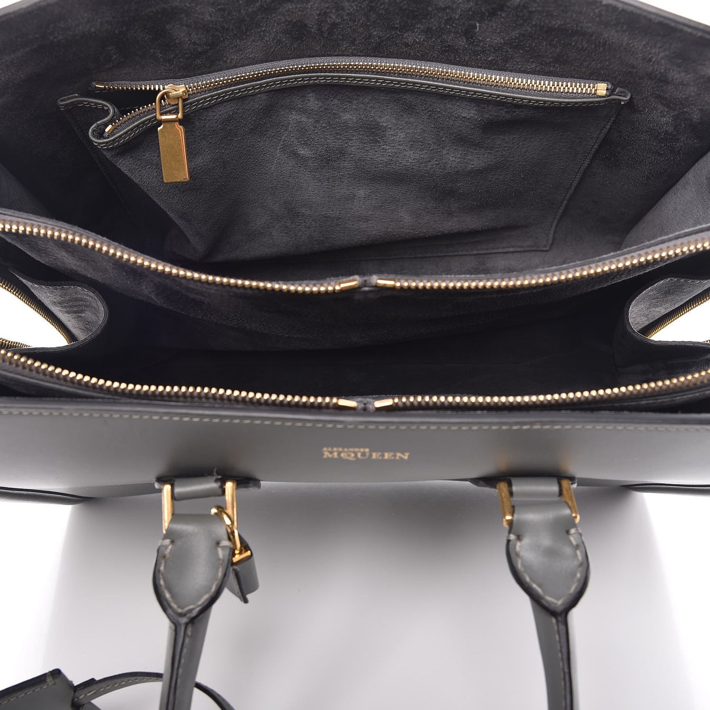 Calfskin Heroine Open Tote Grey