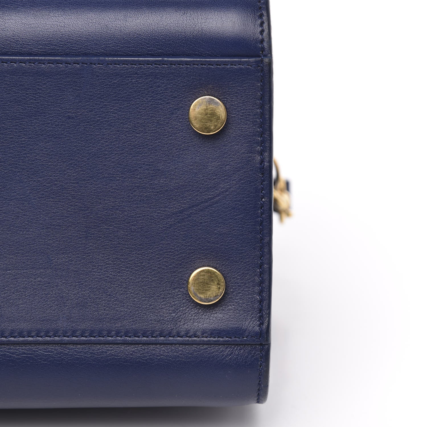 Saint Laurent Smooth Calfskin Small Monogram Cabas Navy 14 of 15