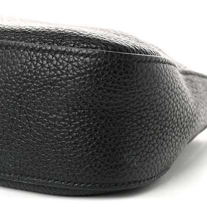 Prada Vitello Daino Soft Zippered Hobo Shoulder Bag Black 10 of 11