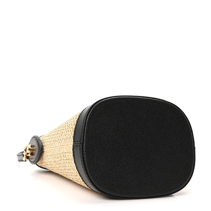Louis Vuitton Raffia Petit Bucket Black 4 of 9