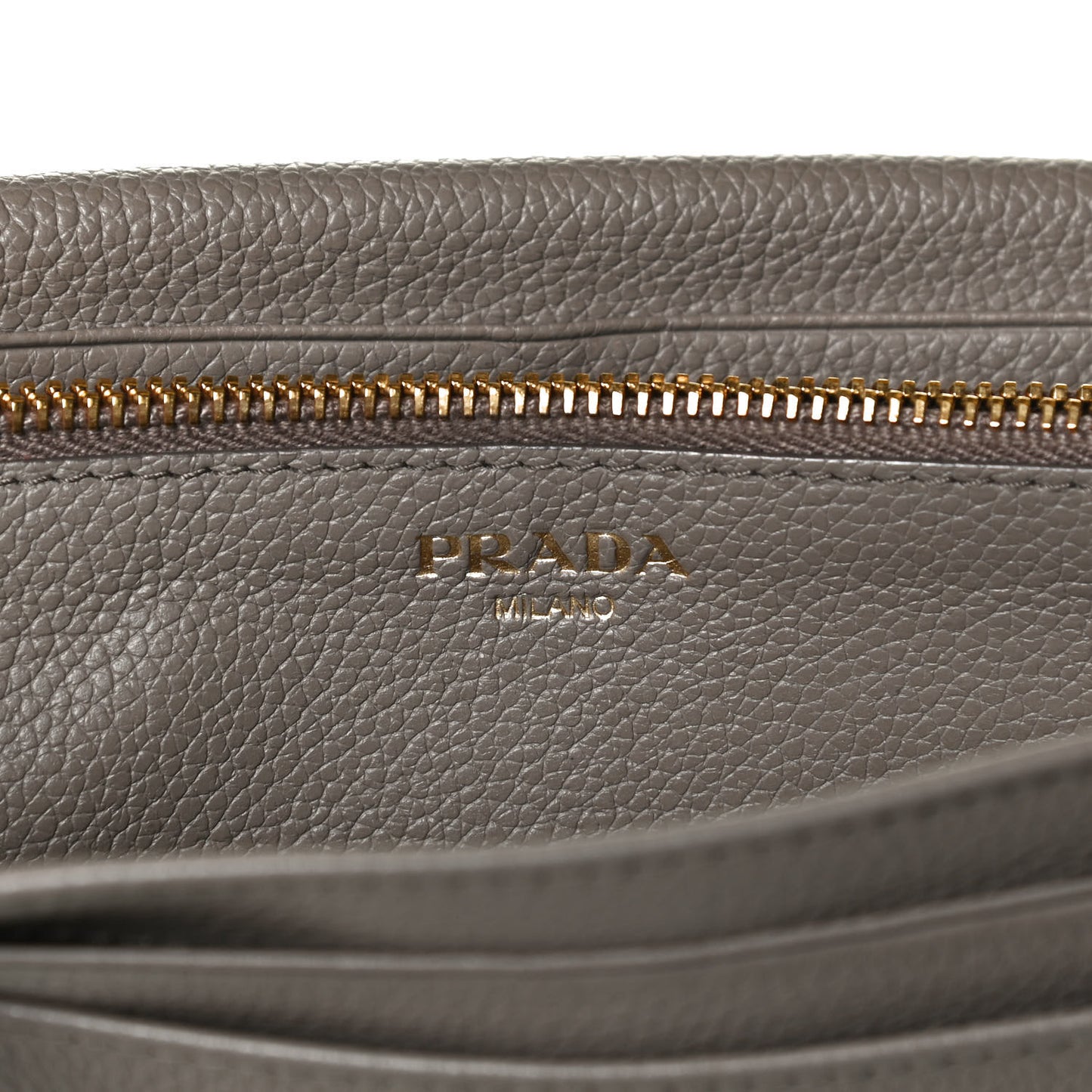 Vitello Daino Metal Continental Flap Wallet Argilla