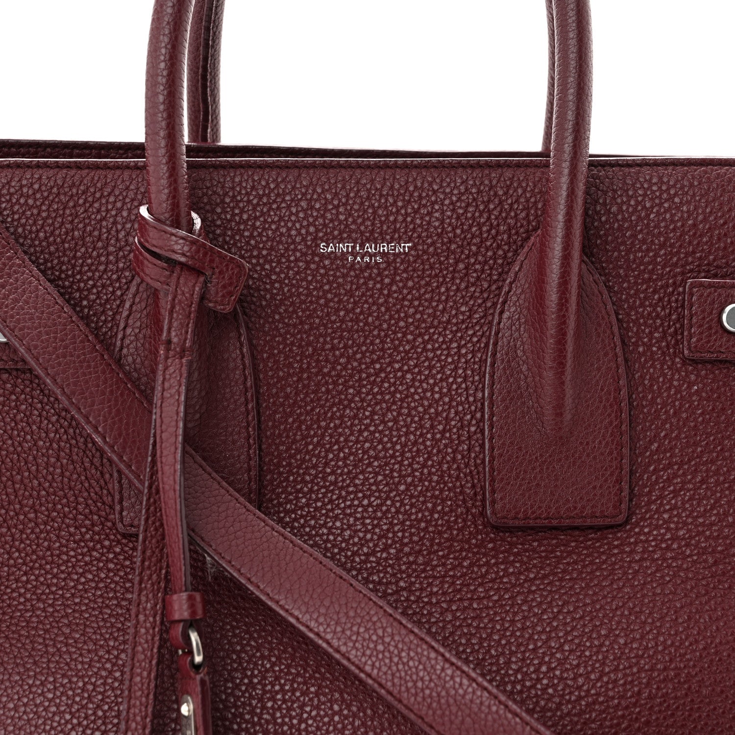 Saint Laurent Grained Calfskin Small Supple Sac De Jour Dark Pallisandre 9 of 16