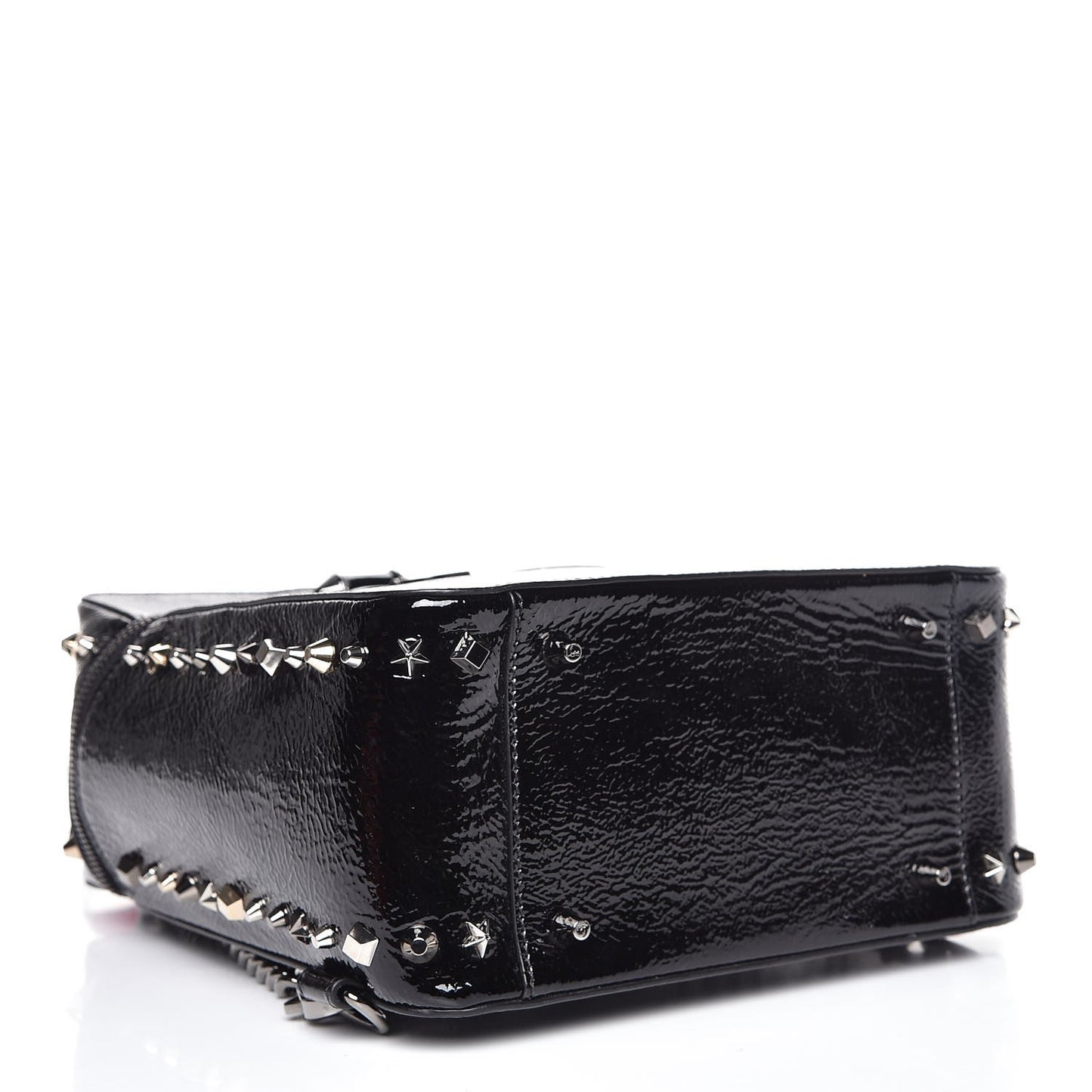Textured Patent Calfskin Rubylou Backpack Black