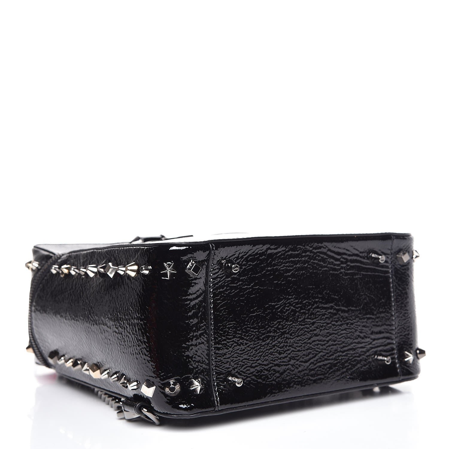 Christian Louboutin Textured Patent Calfskin Rubylou Backpack Black 4 of 7