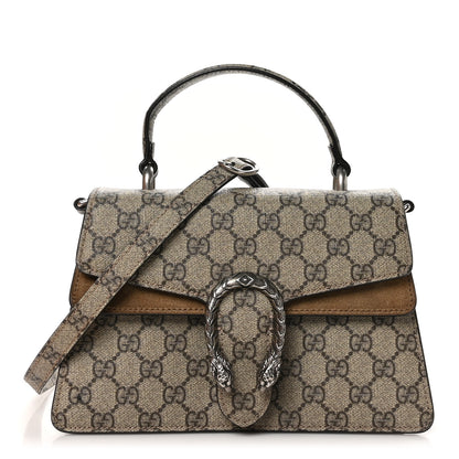 Gucci GG Supreme Monogram Small Dionysus Top Handle Bag Taupe 1 of 10