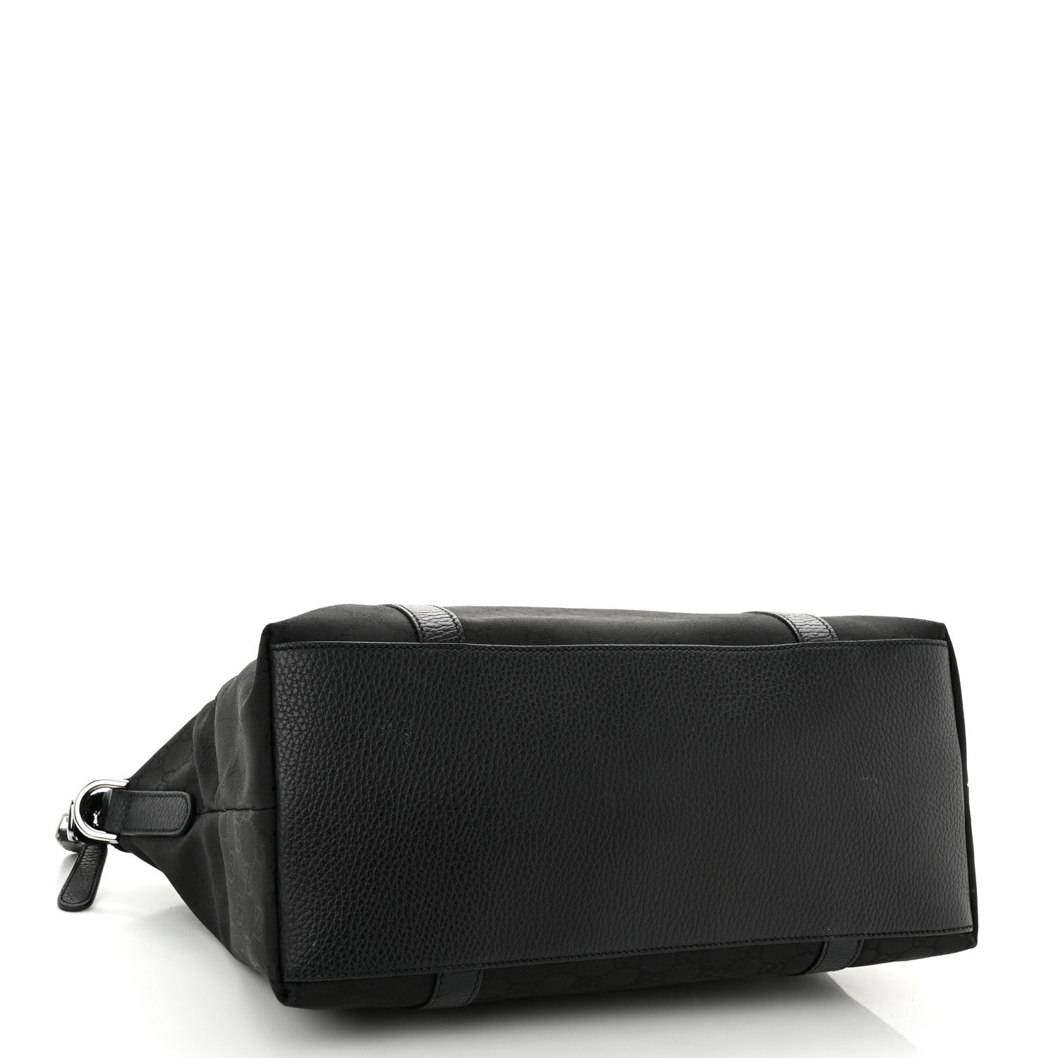 Gucci Nylon Monogram Medium GG Charm Dome Satchel Black 4 of 12