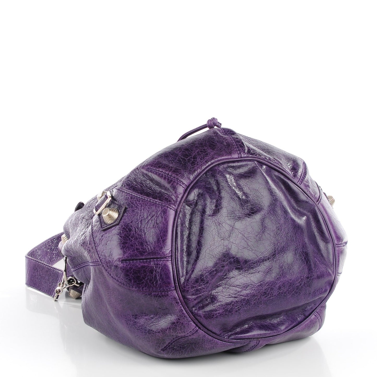 Agneau Giant 21 Silver Hardware Pompon Raisin