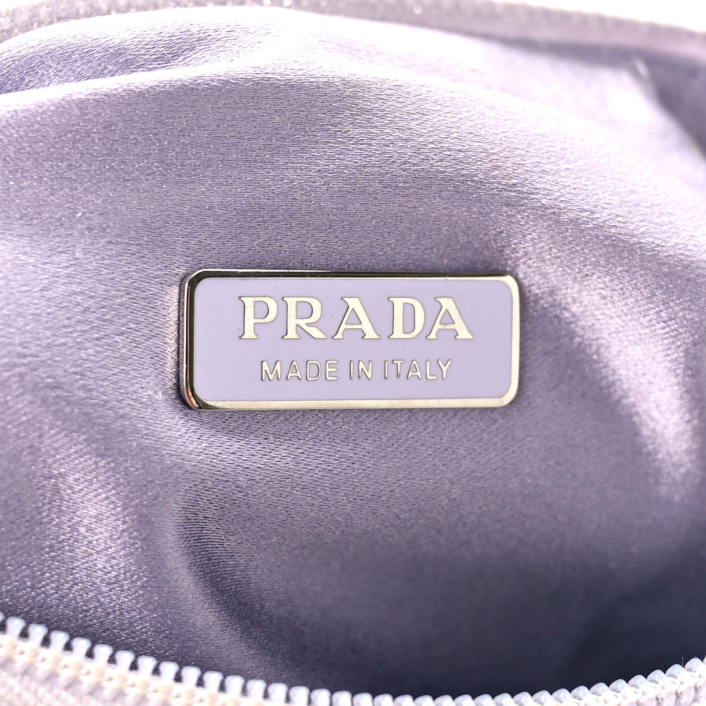 Satin Crystal Mini Re-Edition 2000 Bag Glicine