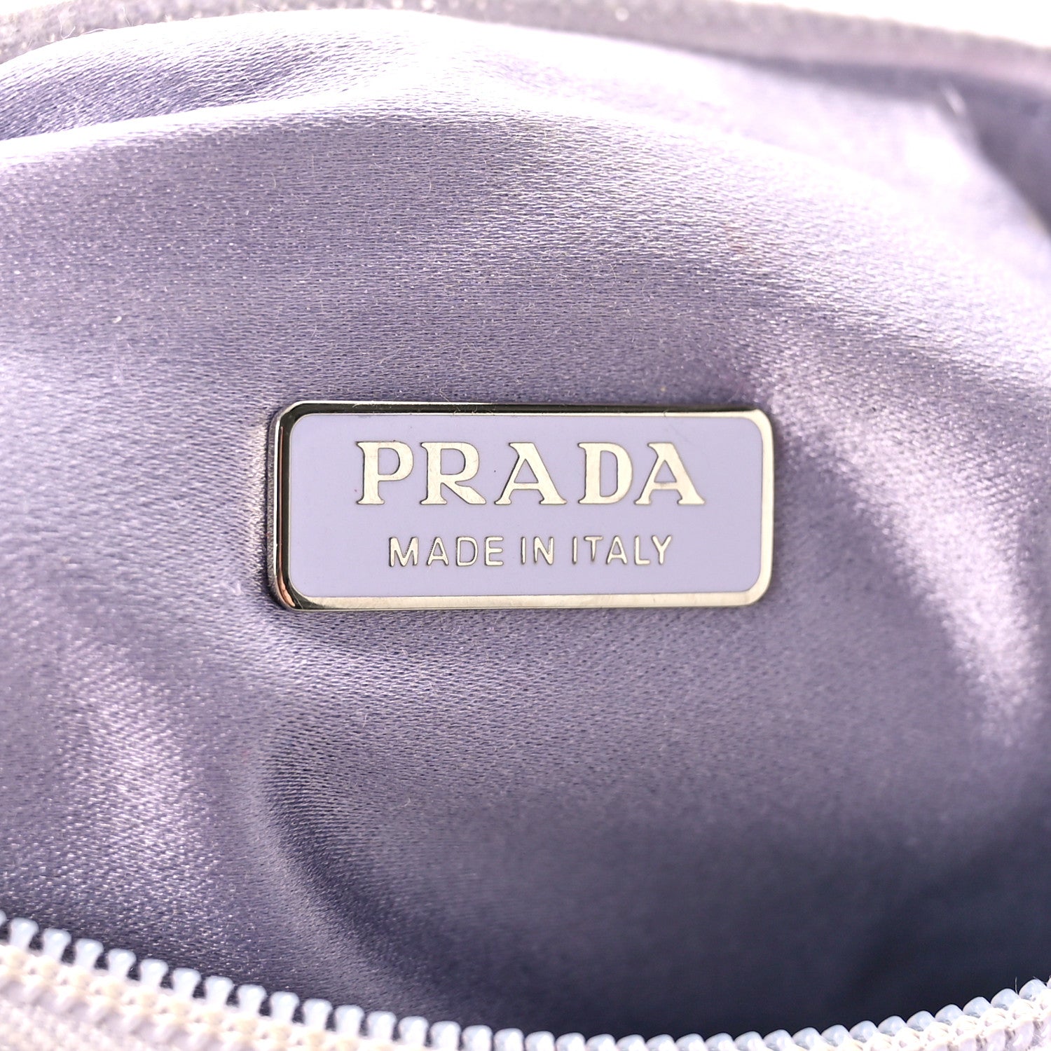 Prada Satin Crystal Mini Re-Edition 2000 Bag Glicine 6 of 8