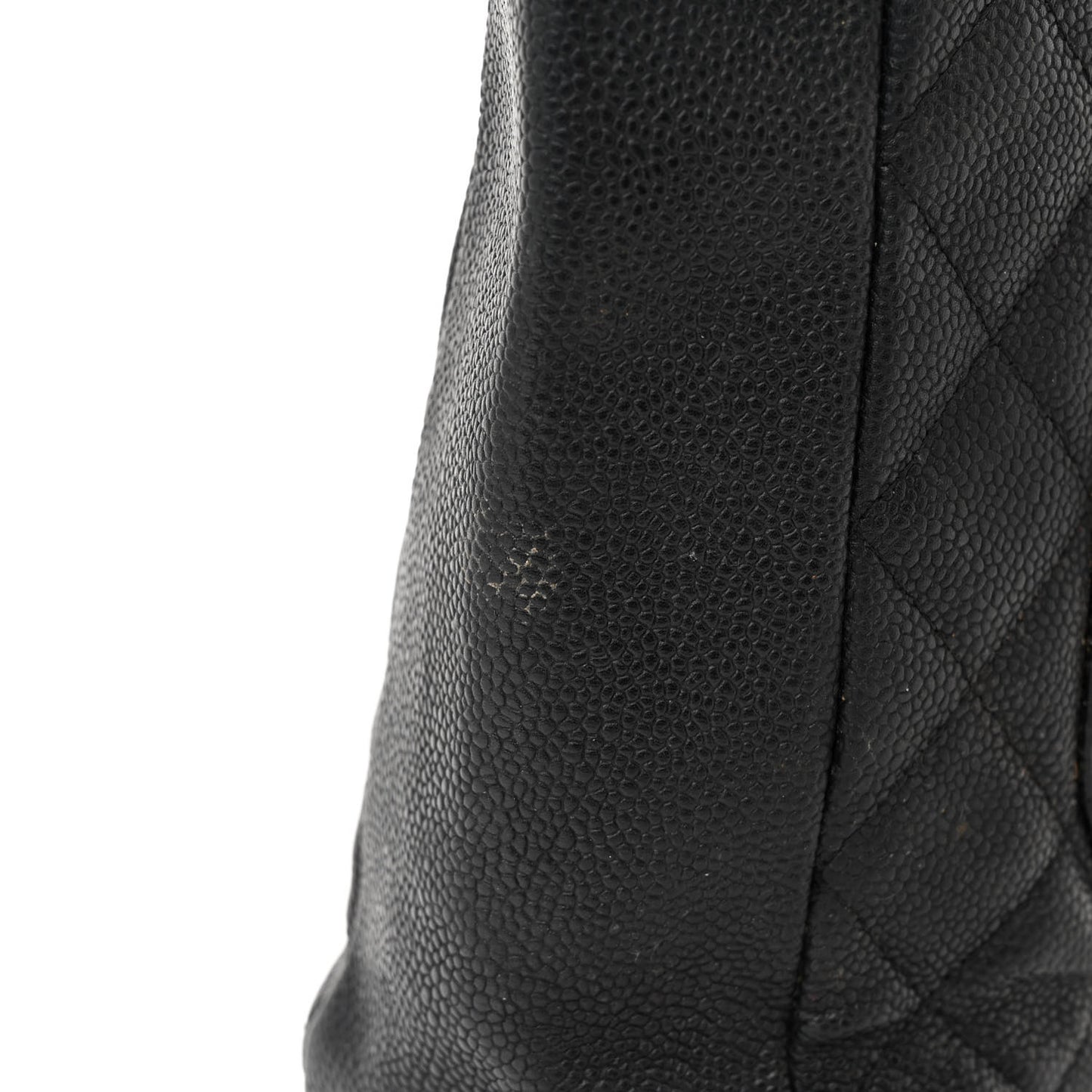 Caviar Quilted Petit Shopping Tote PST Black