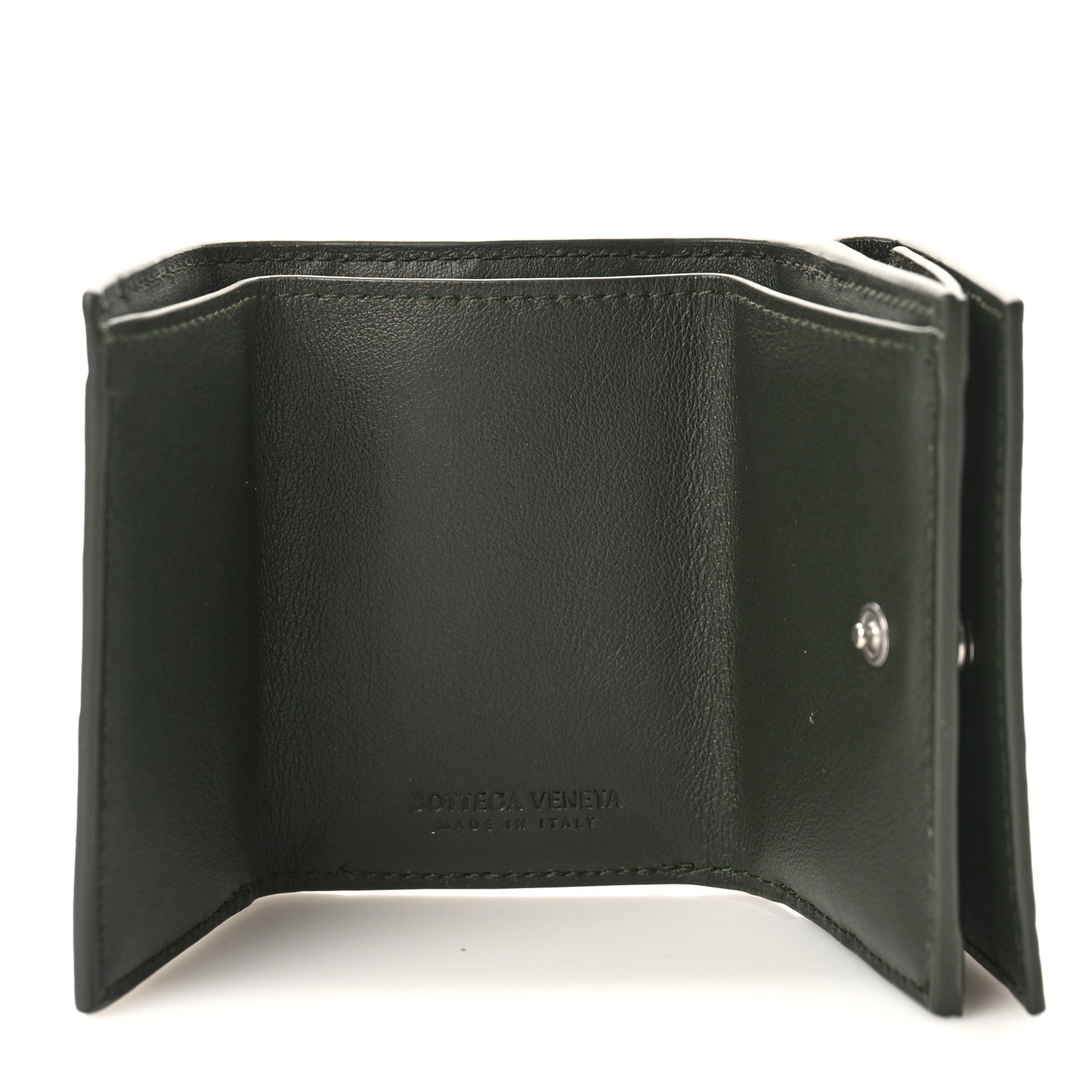 Nappa Maxi Intrecciato Tri-Fold Wallet Inkwell