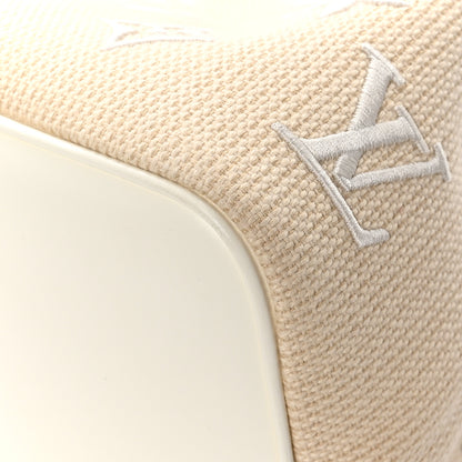 Louis Vuitton Cotton Monogram Embroidered Neonoe MM Beige White 13 of 14