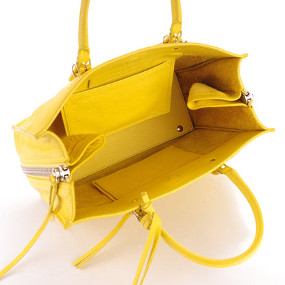 Balenciaga Veau Papier A6 Zip Around Tote Jaune Soleil 5 of 7