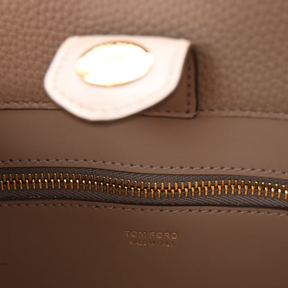 Tom Ford Calfskin T Twist Top Handle Bag Beige 9 of 16