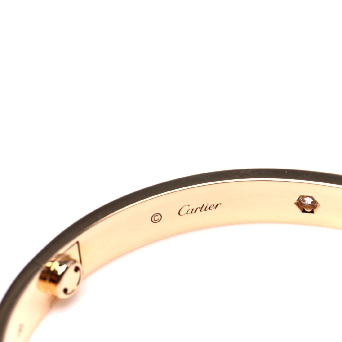 18K Yellow Gold 4 Diamond LOVE Bracelet 18