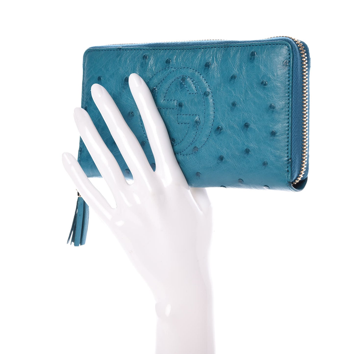 Ostrich Soho Zip Around Wallet Teal