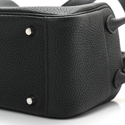 Hermes Taurillon Clemence Mini Lindy 20 Black 10 of 12