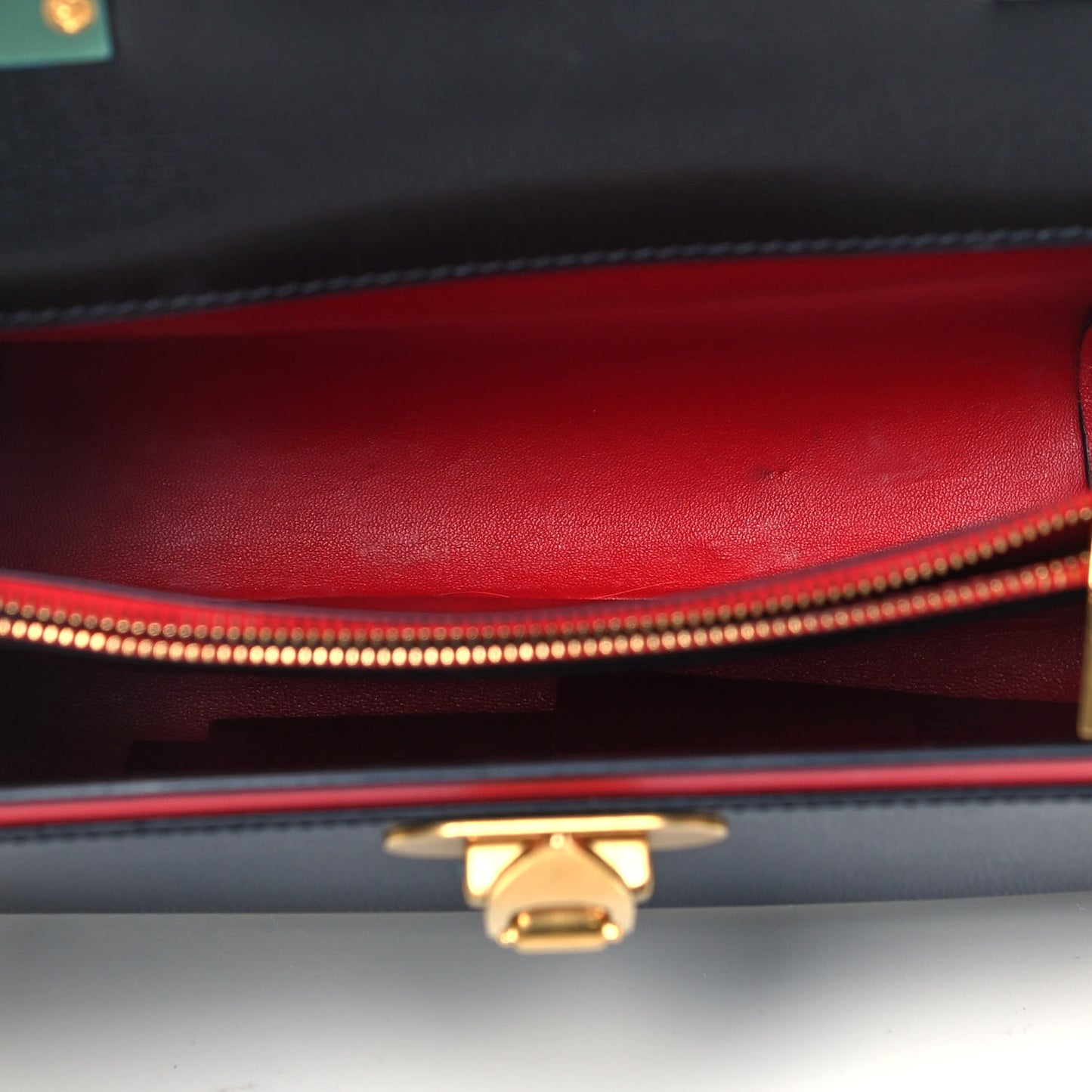 Grainy Calfskin Small Rockstud Alcove Top-Handle Flap Bag Black