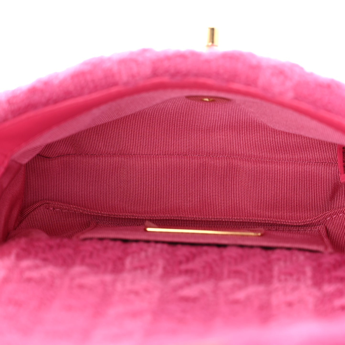Tweed Quilted Chanel 19 Waist Bag Pink