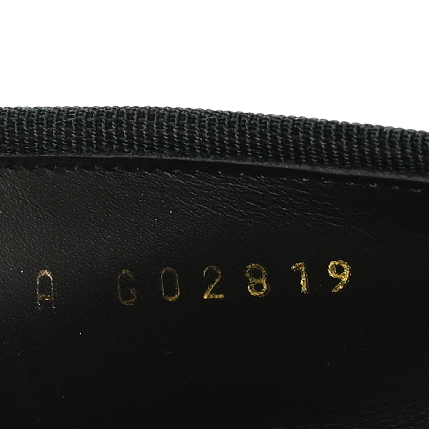 Crocodile Embossed Patent Calfskin Cap Toe CC Ballerina Flats 38 Dark Green Black