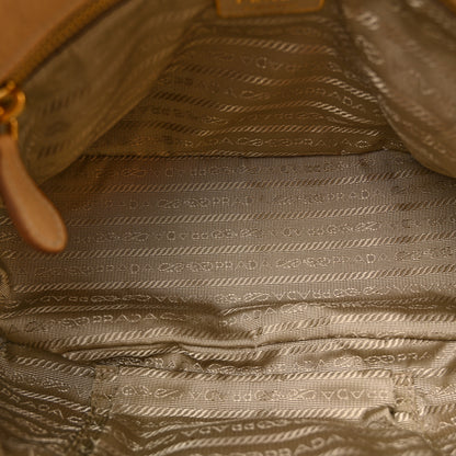 Prada Vitello Daino Pushlock Shoulder Bag Sughero 5 of 13