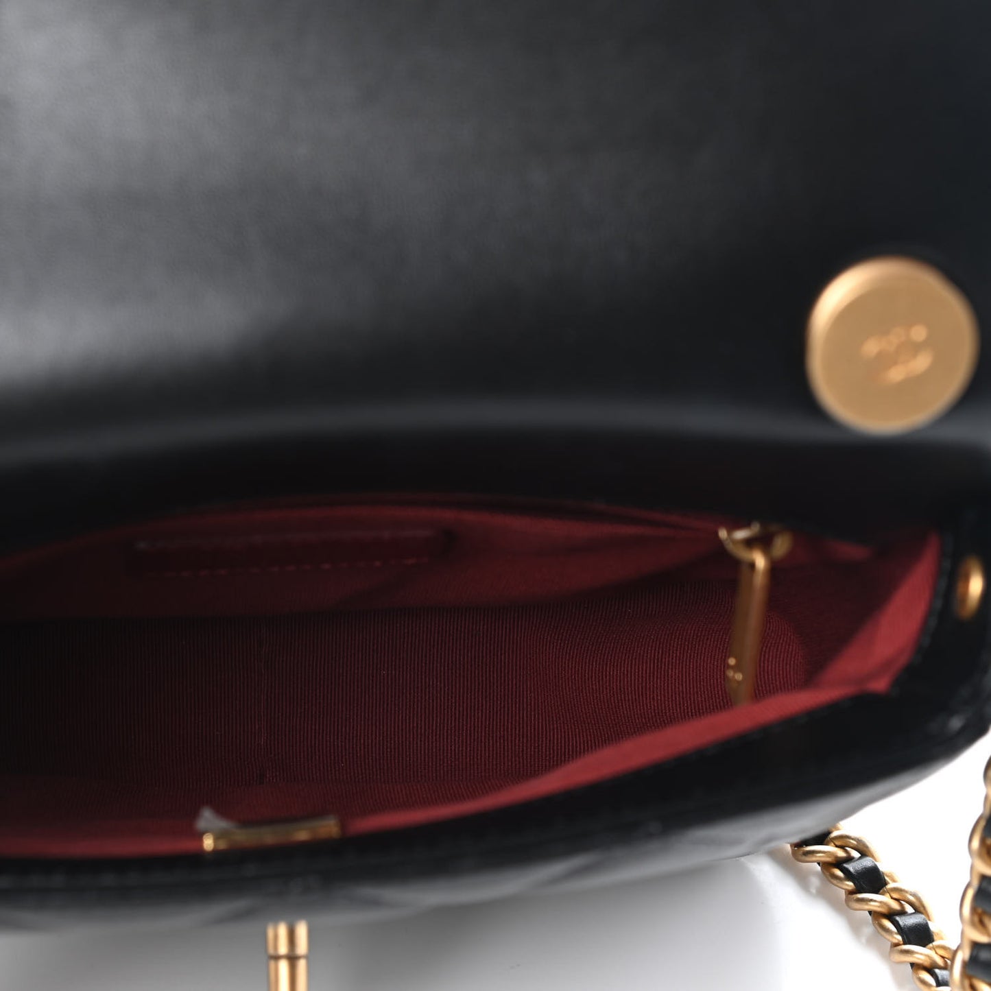 Lambskin Quilted Mini Side Note Flap Black