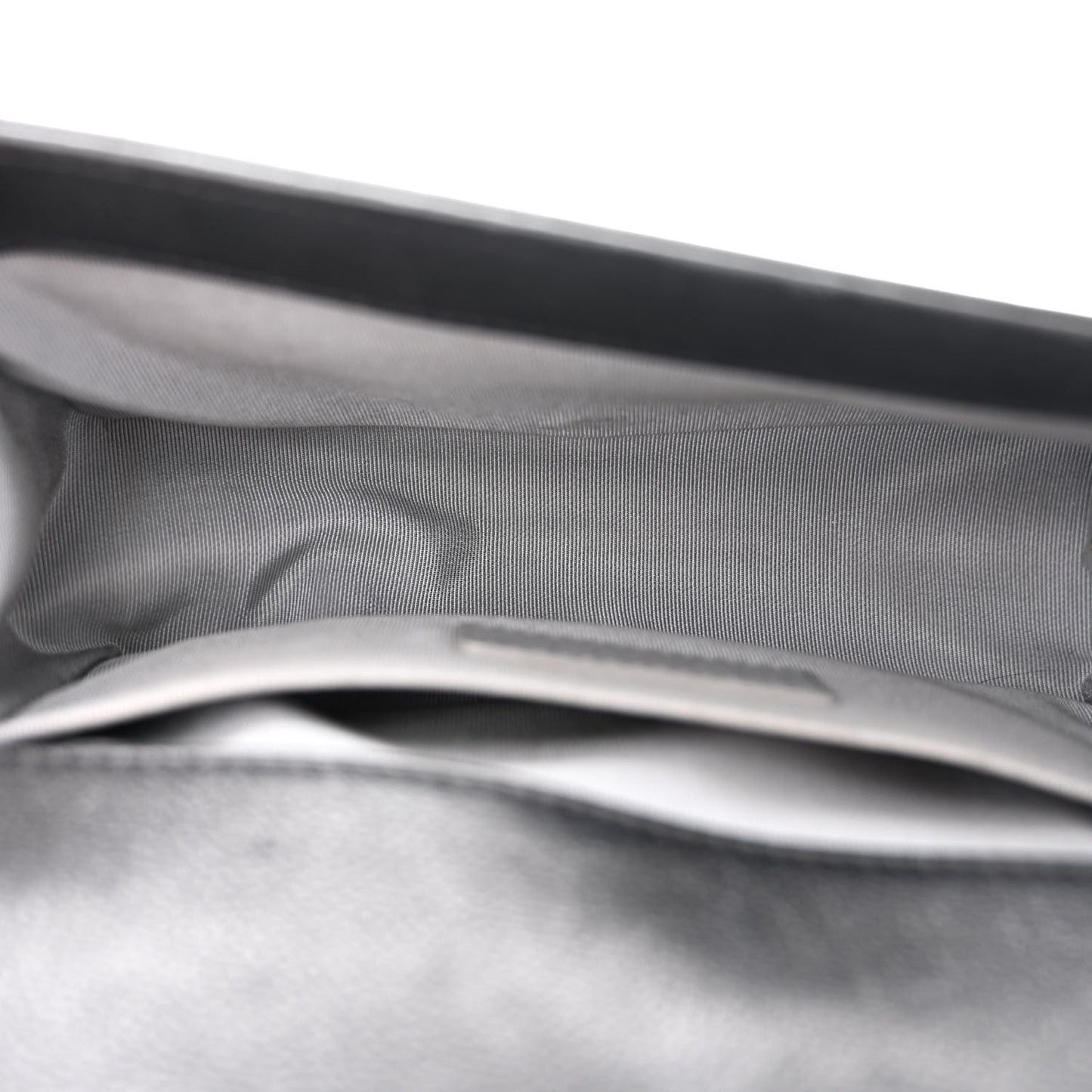 Calfskin Double Stitch Small Boy Flap Black