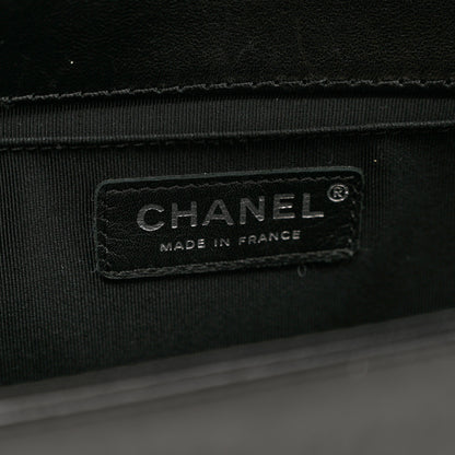 Chanel Lambskin Quilted Medium Boy Flap Black Beige 6 of 9