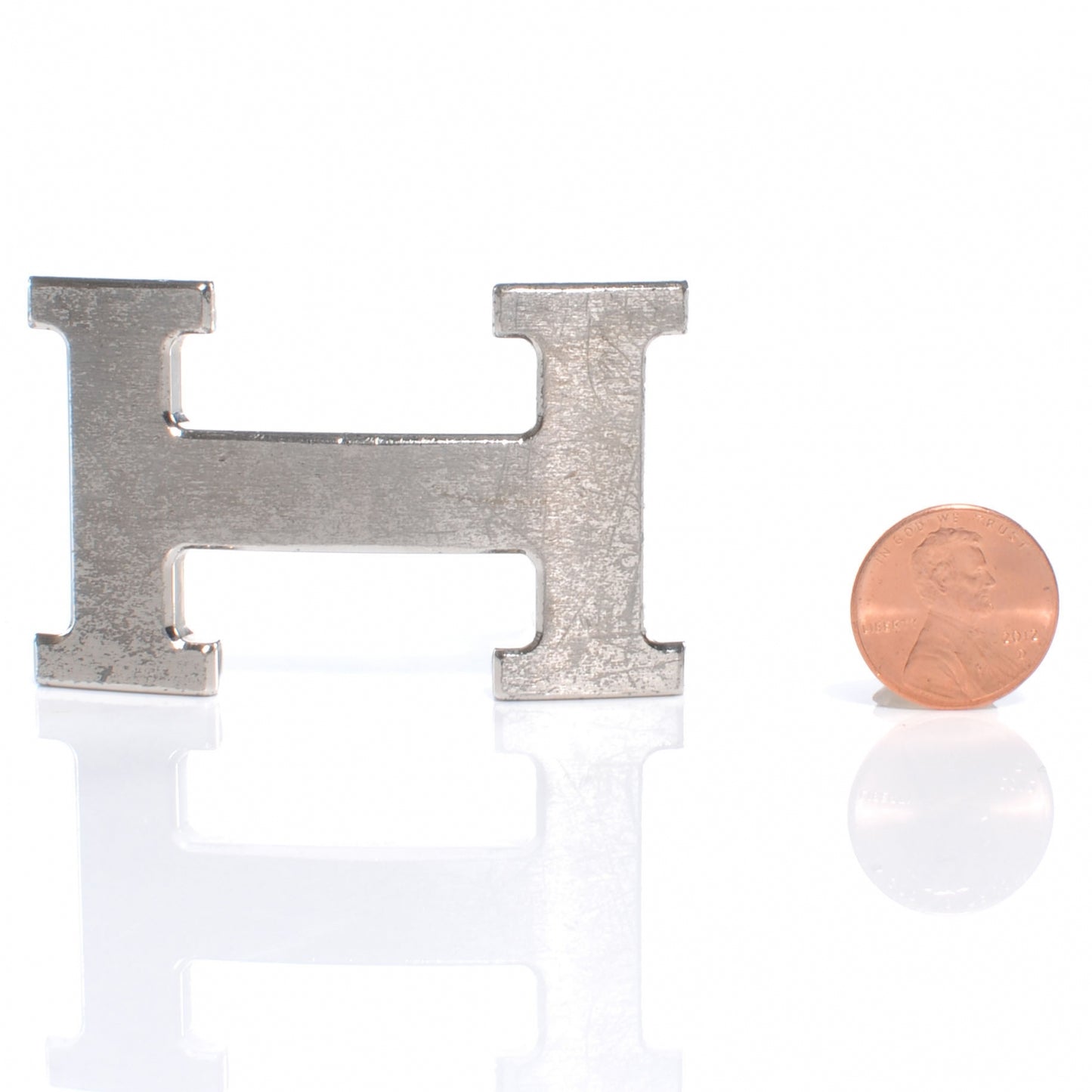 Brushed Palladium 32mm H Belt Buckle