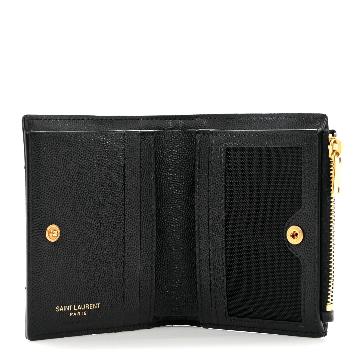 Grain De Poudre Matelasse Chevron Monogram Zipped Card Case Black