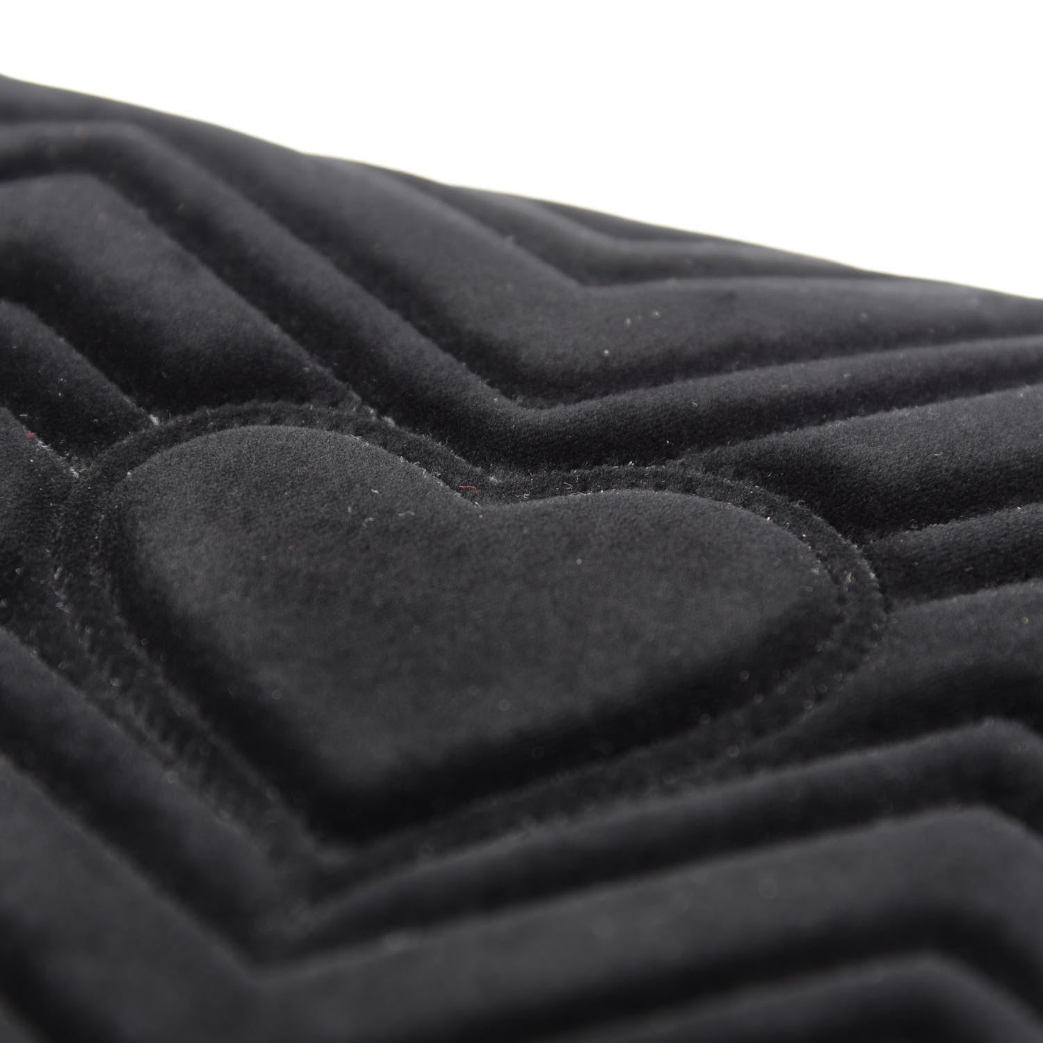 Gucci Velvet Matelasse Loved Embroidered Medium GG Marmont Shoulder Bag Black 8 of 11