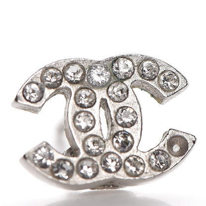 Chanel Crystal Mini Timeless CC Earrings Silver 5 of 6