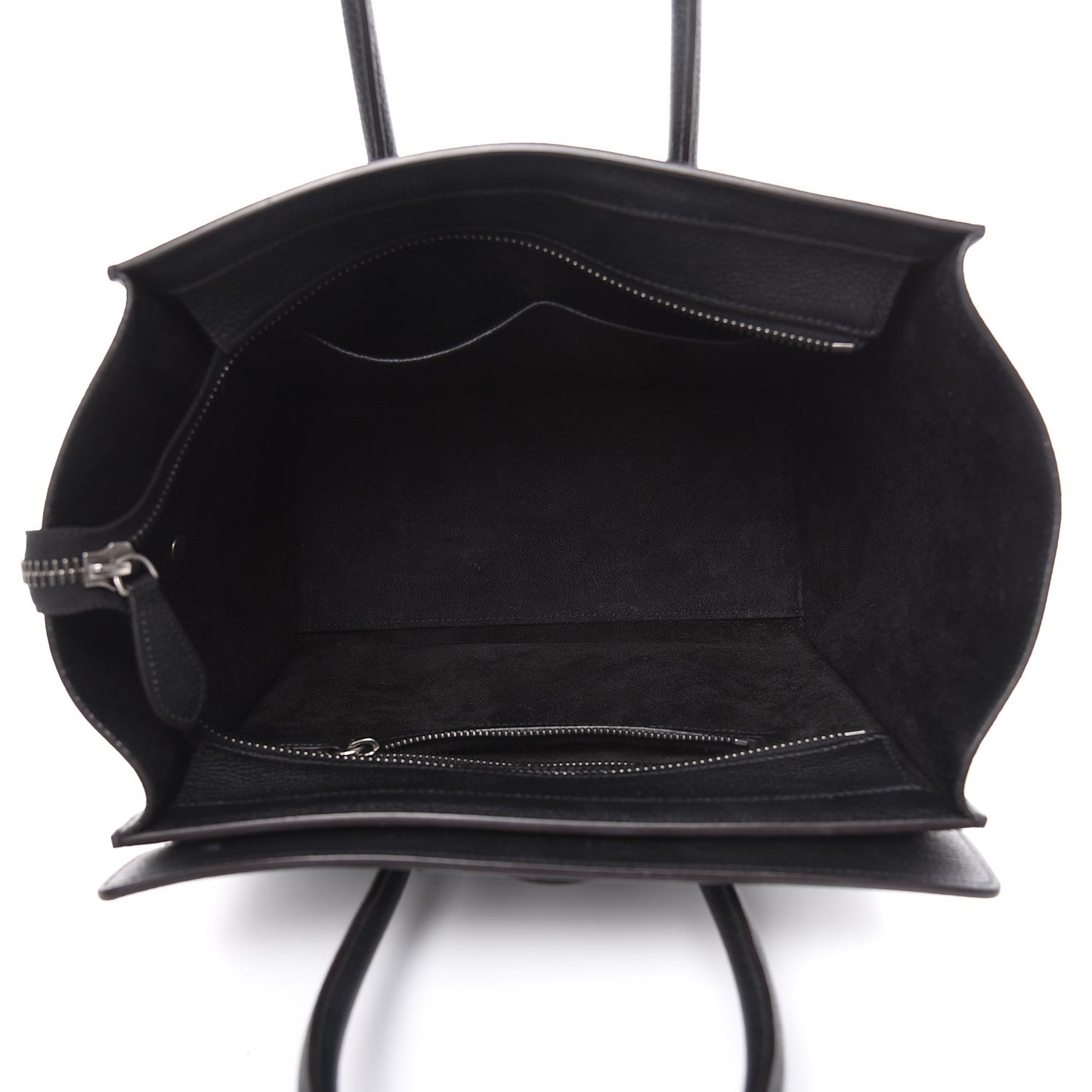 Drummed Calfskin Micro Luggage Black