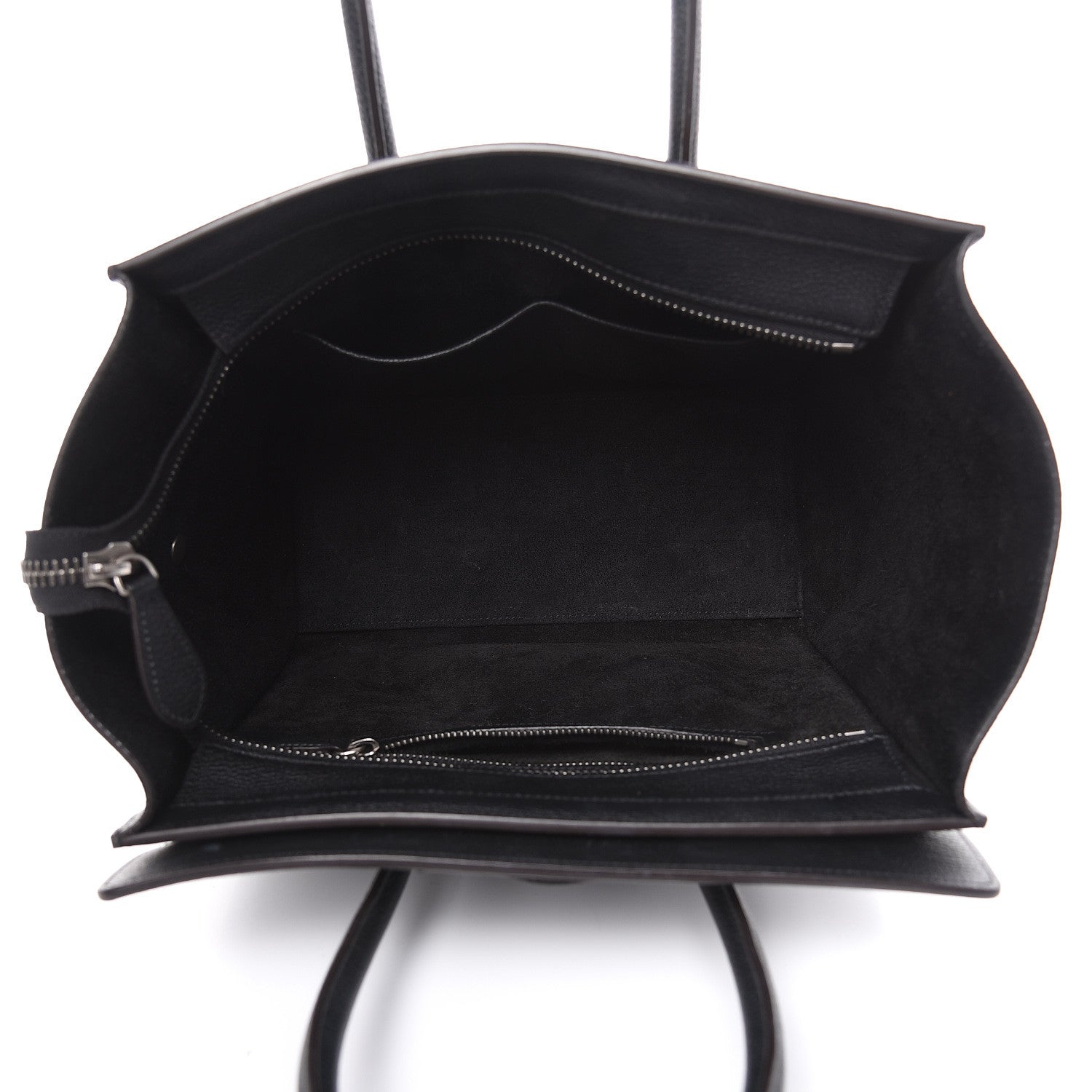 Celine Drummed Calfskin Micro Luggage Black 5 of 14