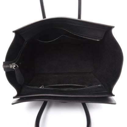 Celine Drummed Calfskin Micro Luggage Black 5 of 14