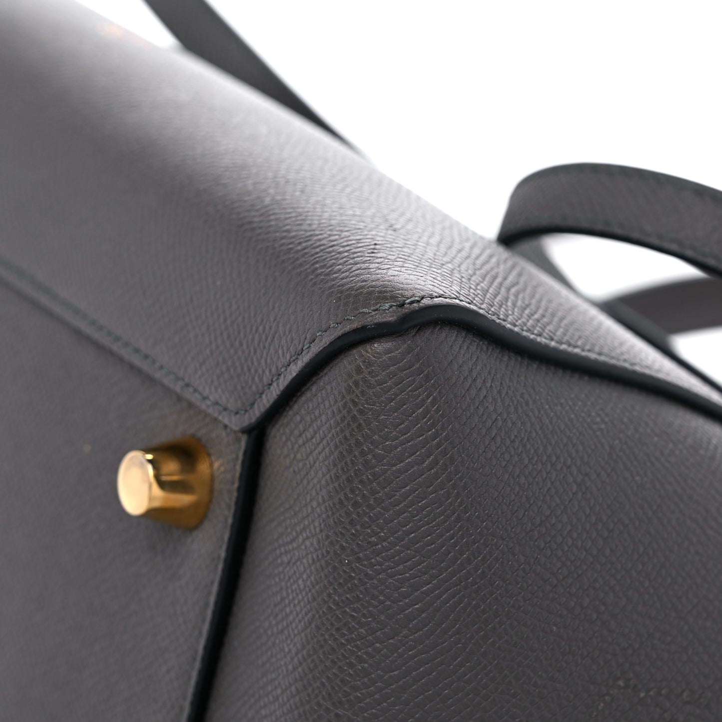 Grained Calfskin Mini Belt Bag Grey