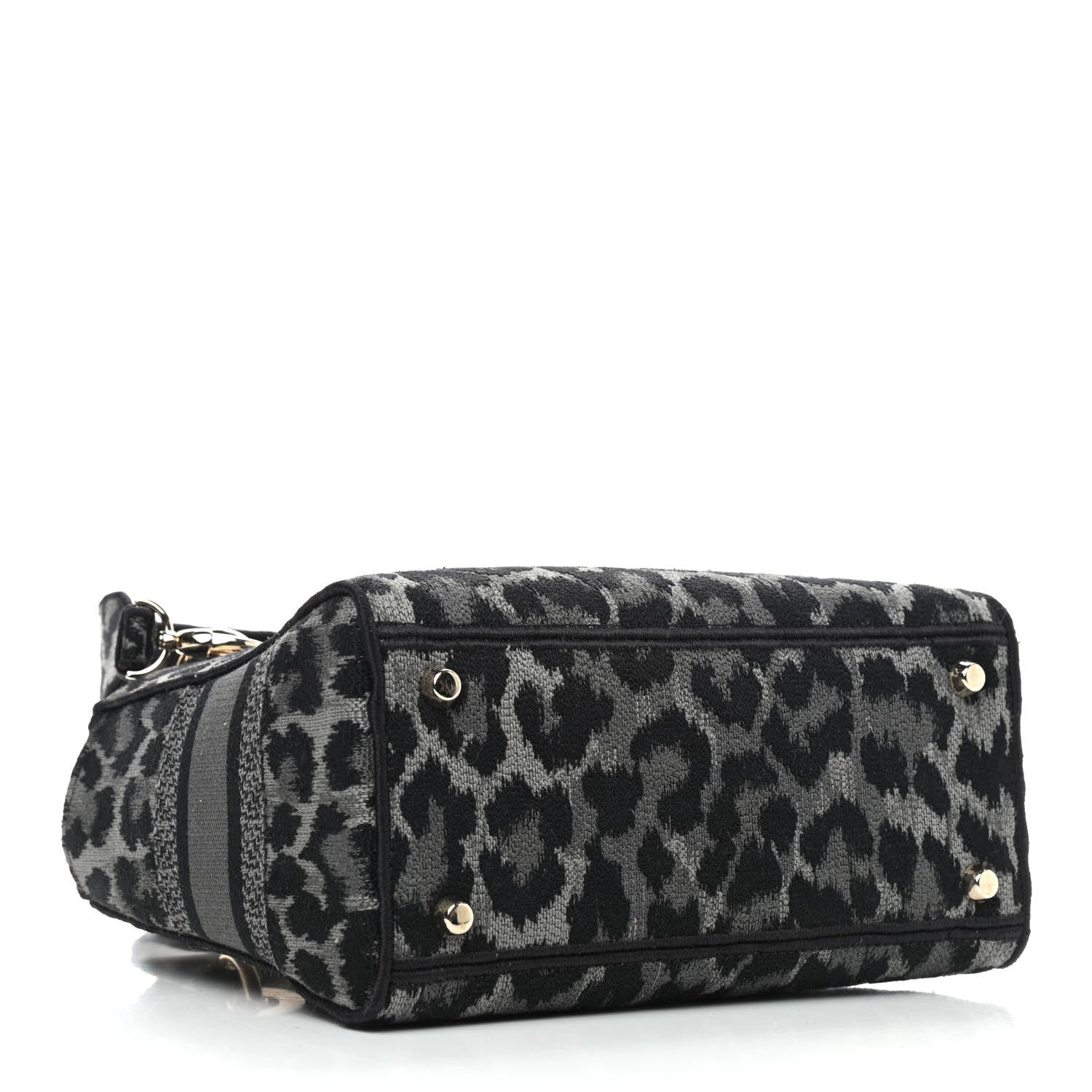 Christian Dior Canvas Mizza Embroidered Medium Lady D-Lite Gray 3 of 7