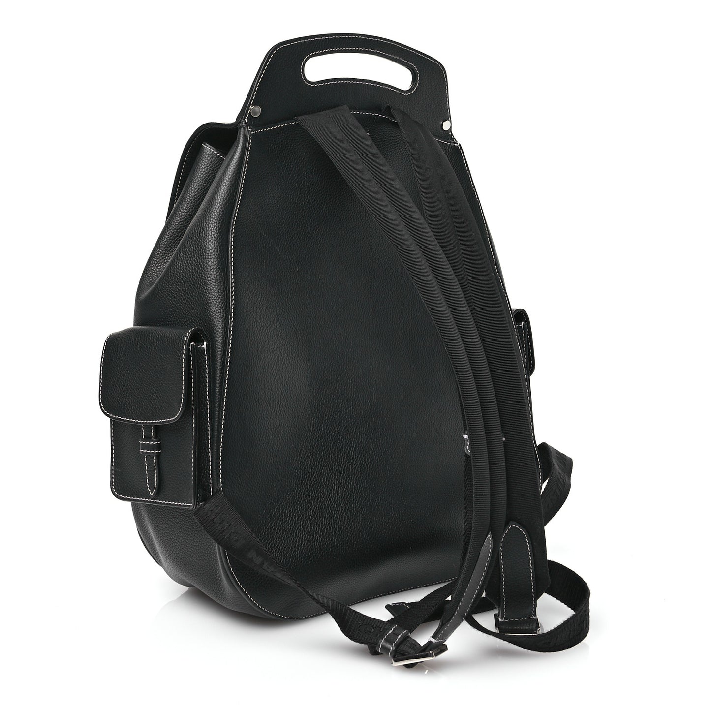 Grained Calfskin Maxi Gallop Backpack Black